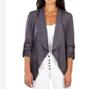 Kut From The Kloth Diane Faux Suede Jacket Gray XS